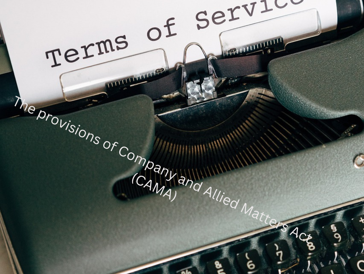 The provisions of the Company and Allied Matters Act (CAMA)